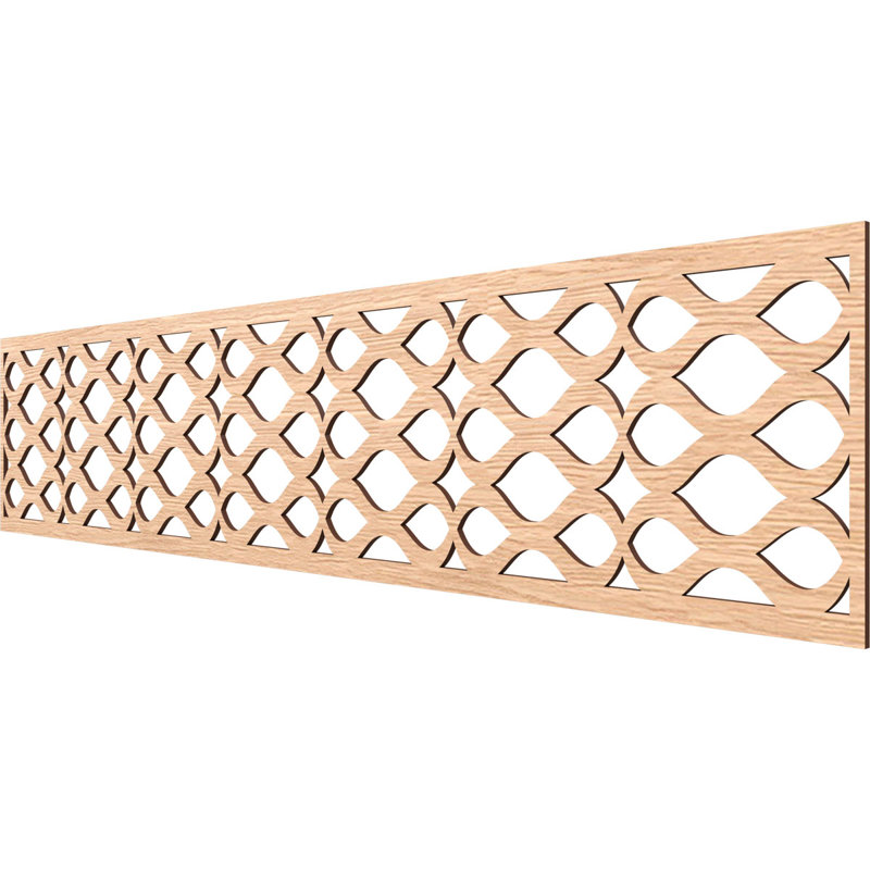 Moulure de charpente Somerset l 46 3/4 po x H 10 po x T 3/8 po, chêne rouge, H 10 po x l 46,75 po x P 0,375 po, Chêne rouge