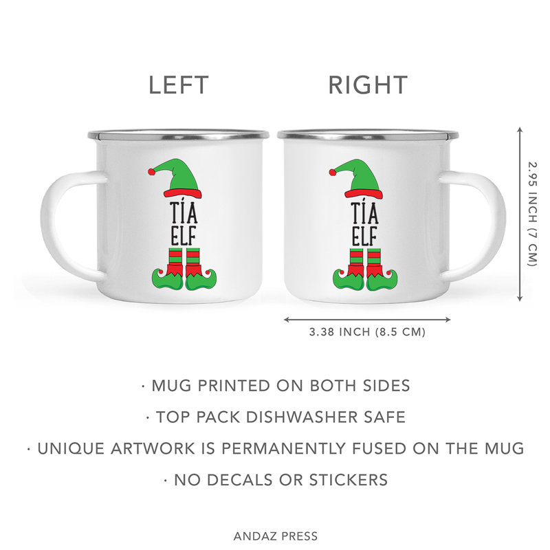 Tasse de camping en acier inoxydable Family Elf, Tante