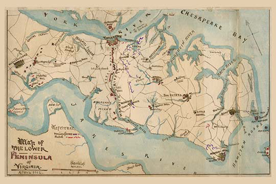 « peninsular campaign »-impression d’art graphique sans cadre, 20 po x 30 p
