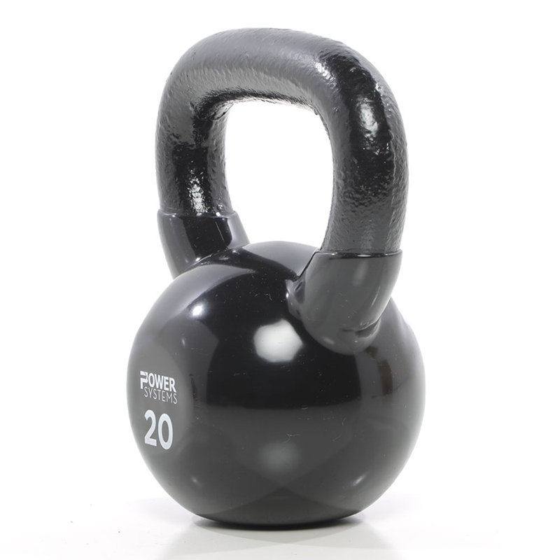 Poids d'exercice Power Power Premium de Kettlebell, 20 livres, noir