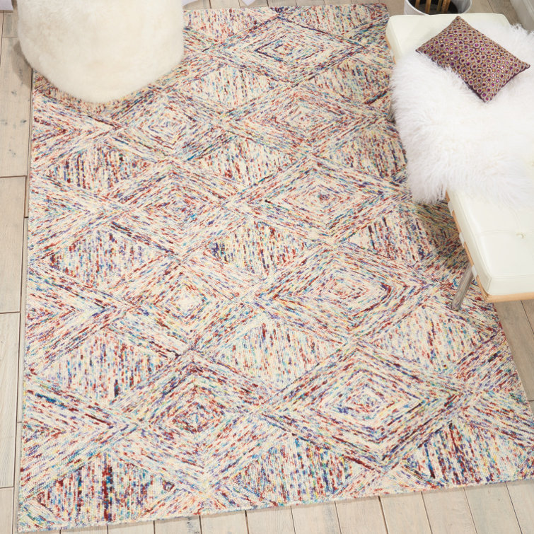 Tapis rouge en laine tissé à la main Divernon