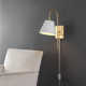 Rhoeva Single Light Iron Dimmable Plug-in Flush Mounted Sconce