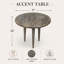 Table d'appoint décorative faite à la main en bois de manguier et table d'appoint décorative à motif floral sculpté pour salon, chambre à coucher et entrée 21 x 21 x 22 pouces