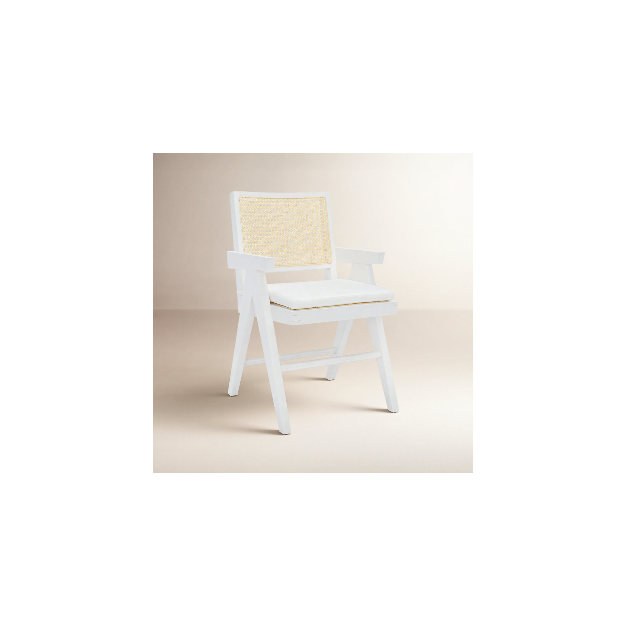 Josephina Rattan Armchair, White