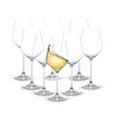 JoyJolt Layla Stemmed White Wine Glasses, Set of 8, 13.5oz