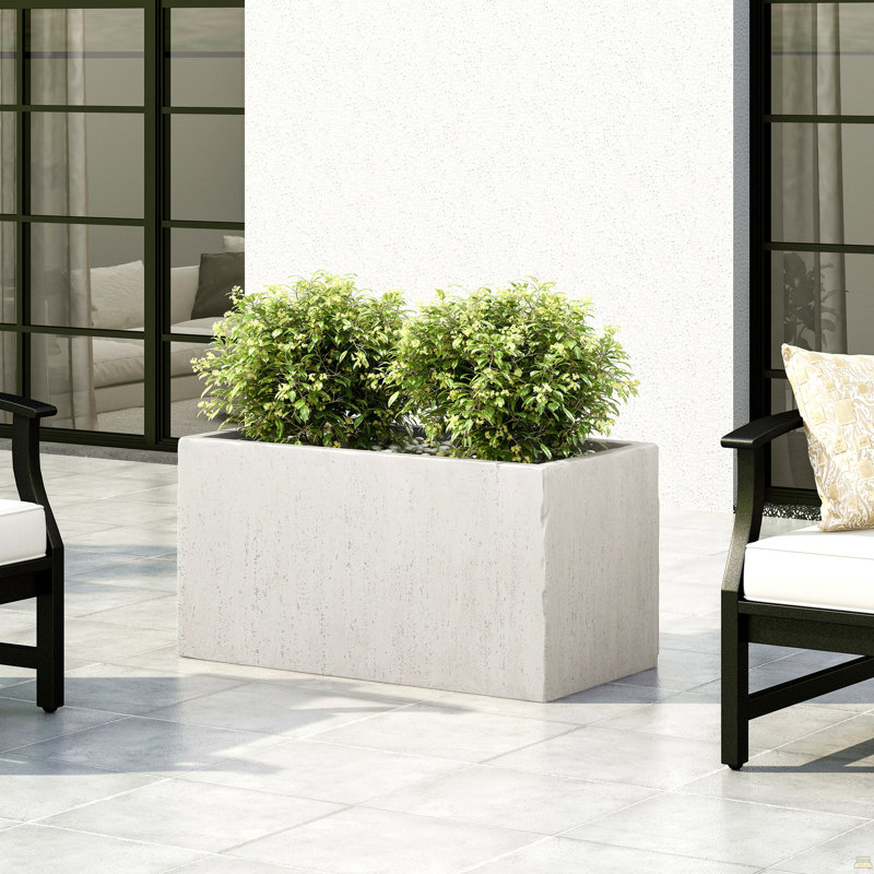 Ella Mgo L31 Planter Box, White