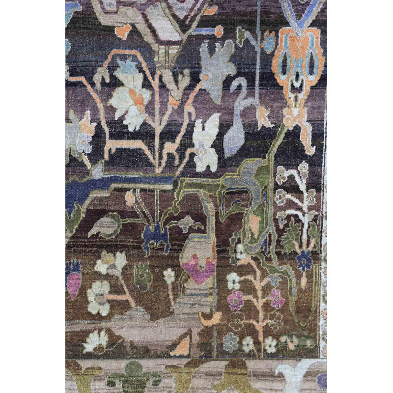 Silk Treasures Oriental Area Rug in Brown