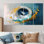 «Blue Impressionist Soap Suds Modern Laundry I - Laundry Art Wall Art», ensemble