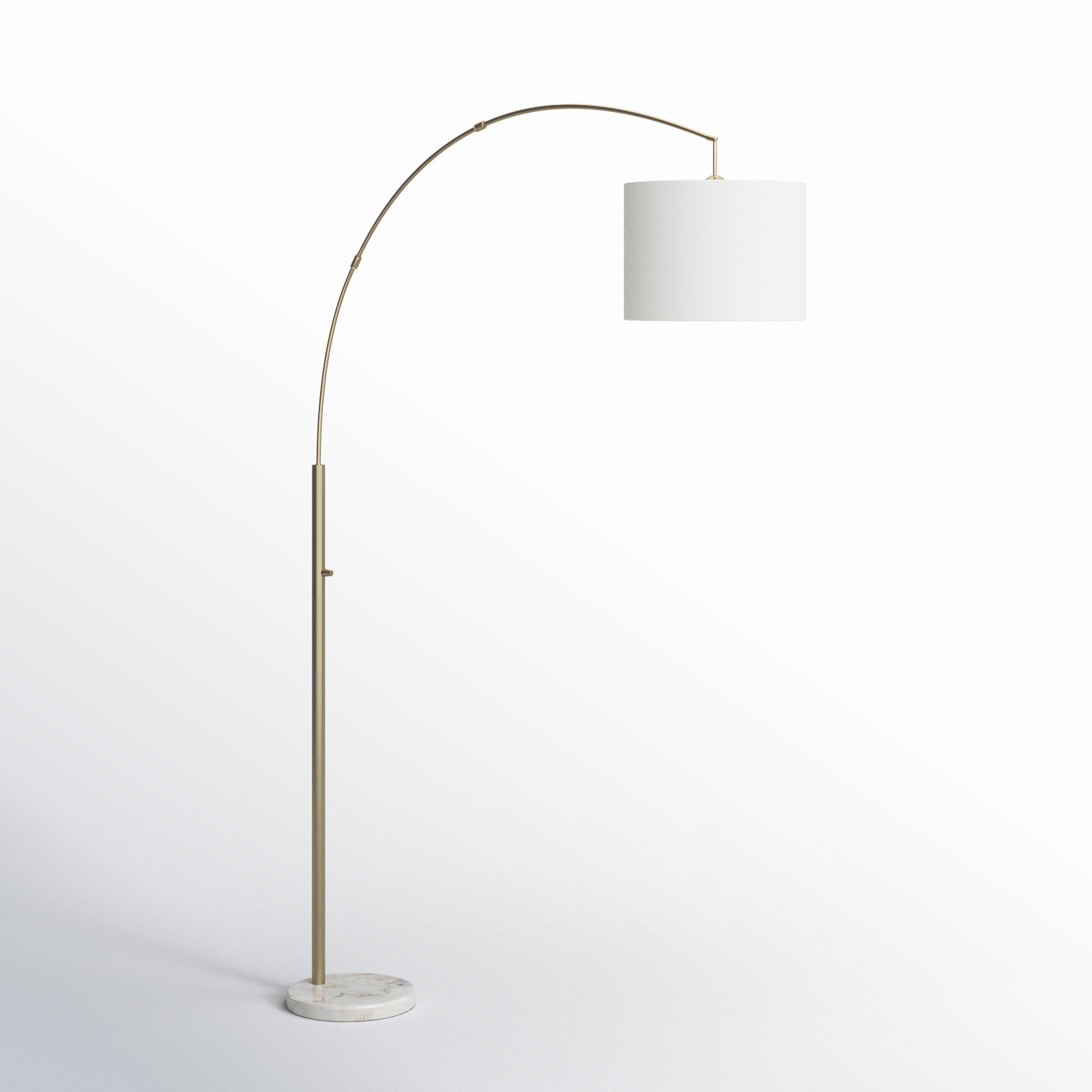 Felice 73.5'' Floor Lamp, Antique Brass, Off White