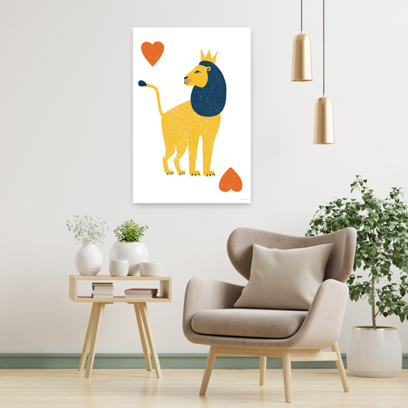 The Lion Card, art contemporain, H 36 po x l 24 po