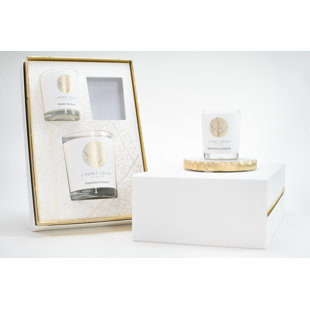Unscented Jar Candle with Glass Holder