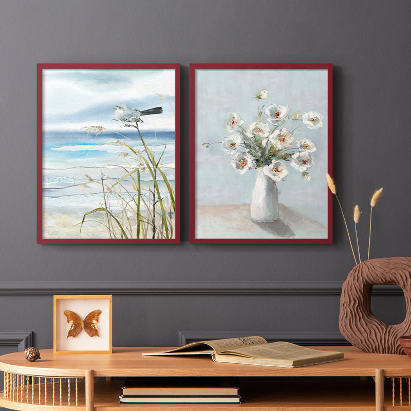 Seaside Rest II - reproduction encadrée de qualité supérieure - prête à être accrochée - aucun clou requis - aucun clou requis