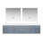 Geneva 84" Wall-Mounted Double Bathroom Vanity Set with Mirror-515009999-461471884