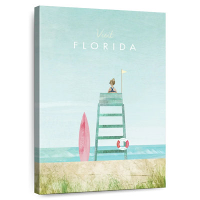 Affiche de voyage rétro Aime Florida