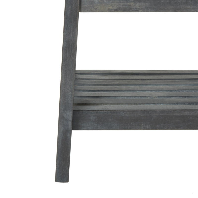 Banc de jardin en bois Elodie, Gris ardoise foncé