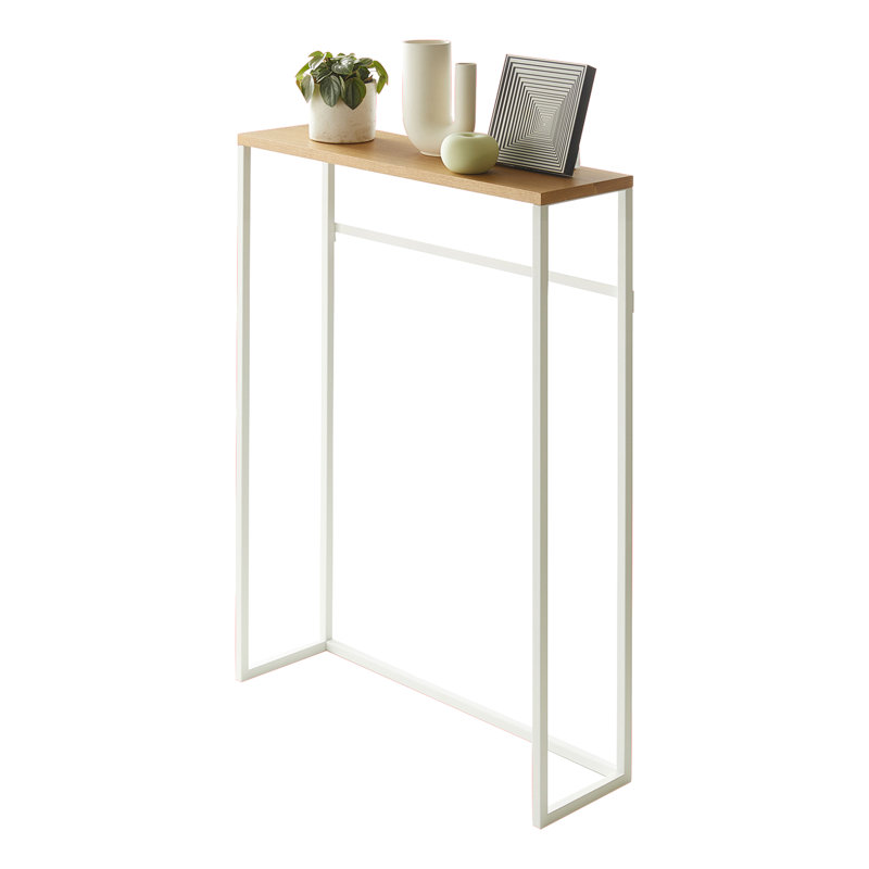 Console mince Yamazaki Home Tower, 32 po - Acier, Blanc