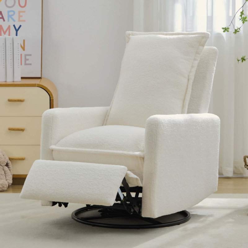 Fauteuil inclinable pivotant à bascule, fauteuil inclinable à bascule oscillant, fauteuil à bascule pour chambre à coucher, peluche