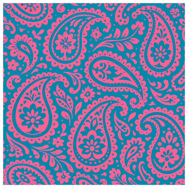 Couvertures à motif cachemire rose et bleu, L 50 po x H 60 po