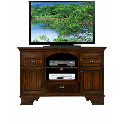 Meuble télé pour téléviseur de 65 po ou moins en bois massif Sova