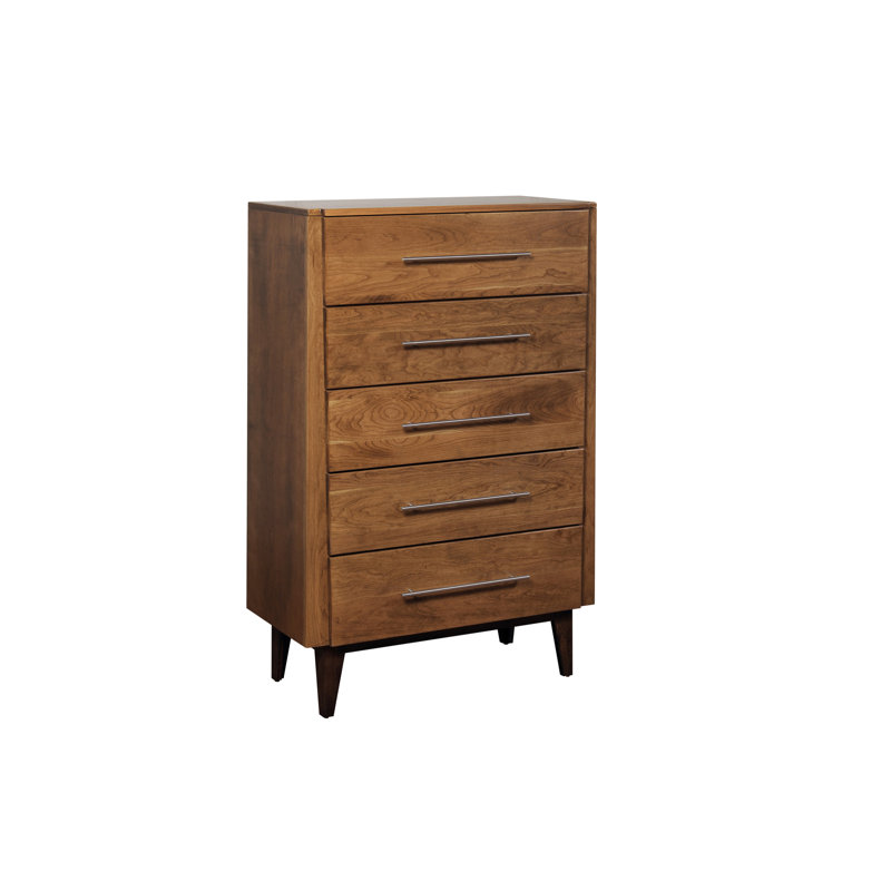 Green Bay Road 5 - Drawer Solid Wood Dresser, Flagstaff