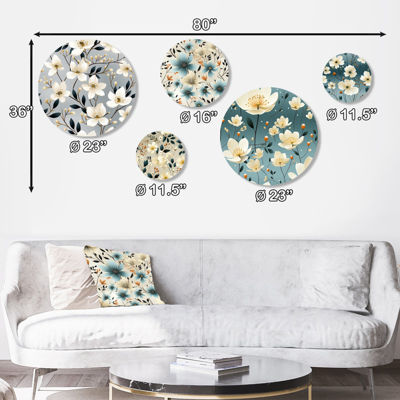 Ensemble de 5 motifs d'art mural Mathilda