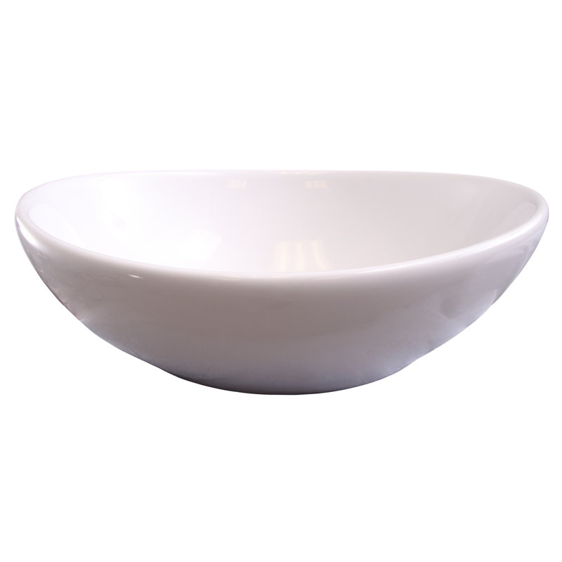 Barclay 13.12'' White Vitreous China Oval Bathroom Sink