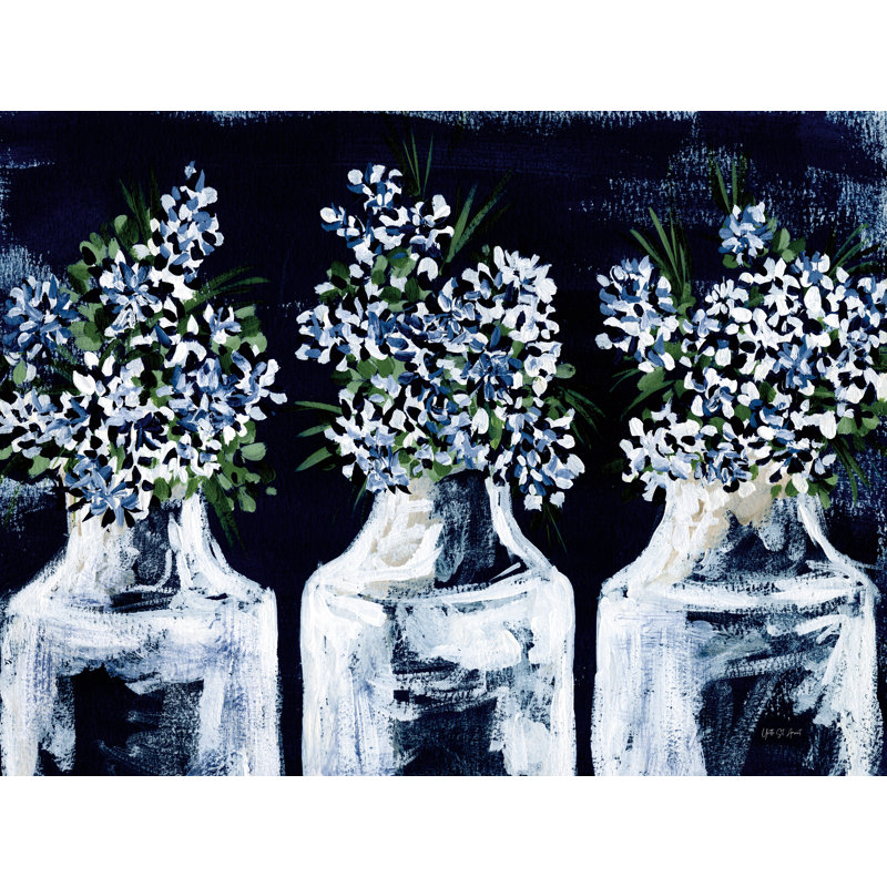 «Florals In Glass» par Yvette St. Amant, Non, H 12 po x l 16 po, Toile tendue