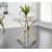 Tierra Chrome Metal and Glass Round Dining Table Set with 4 Faux Leather Upholstered Dining Chairs-1910652040