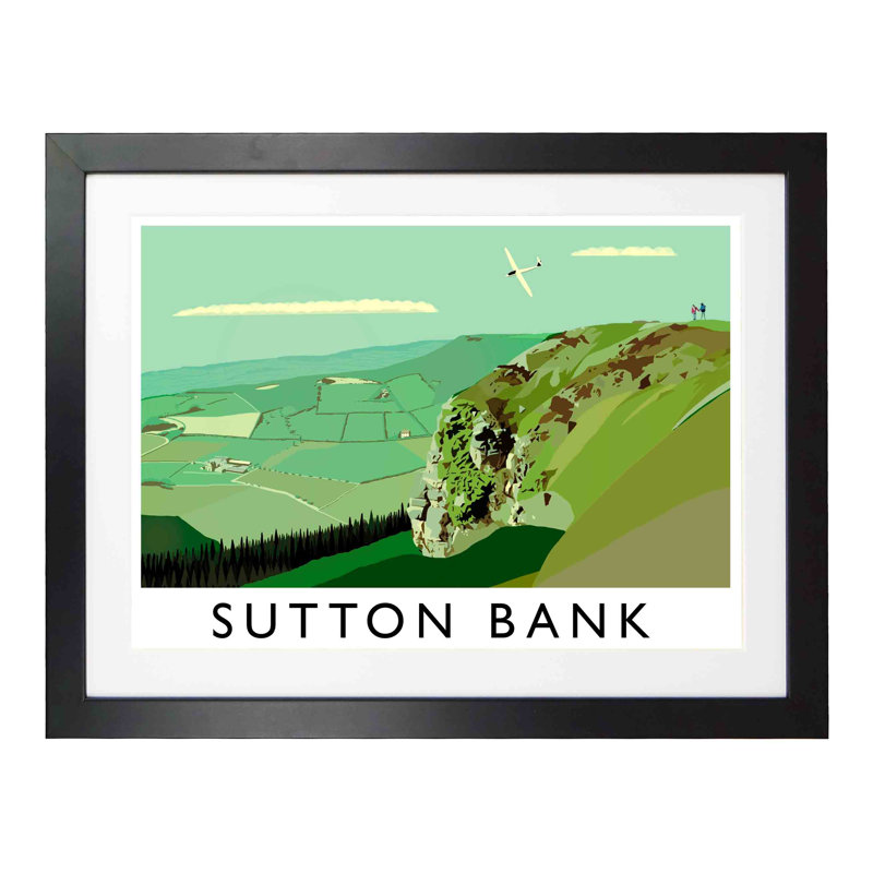 'Sutton Bank 3' by Richard O'Neil - Print, 33.5 cm H x 43.5 cm W x 2.2 cm D, Black Wood Frame