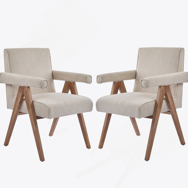 Poppy Fabric Dining Armchair, Beige