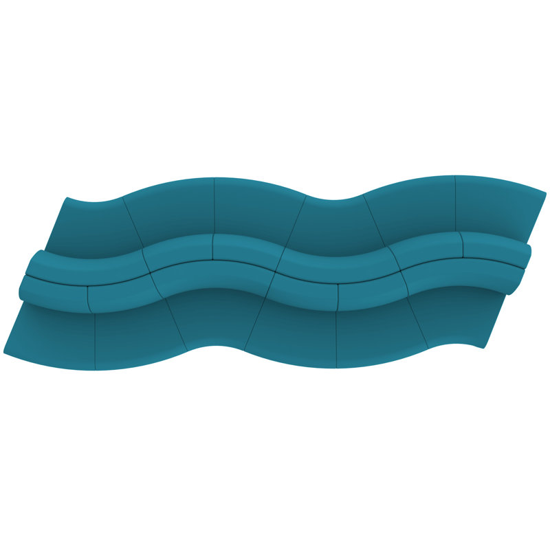 Ensemble de 12 chaises Pro Crest Connect, Bleu sarcelle