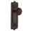 Plaque Egg & Dart avec bouton de porte en porcelaine brune