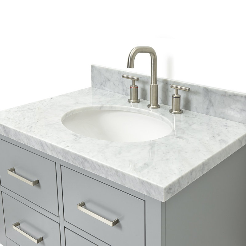 31'' W Single Vanity, Gray, Brushed Nickel