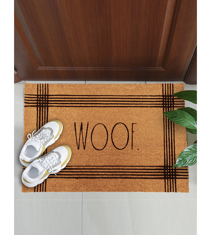 Tapis d'extérieur Dayleon, L 24 po x L 36 po, Brun