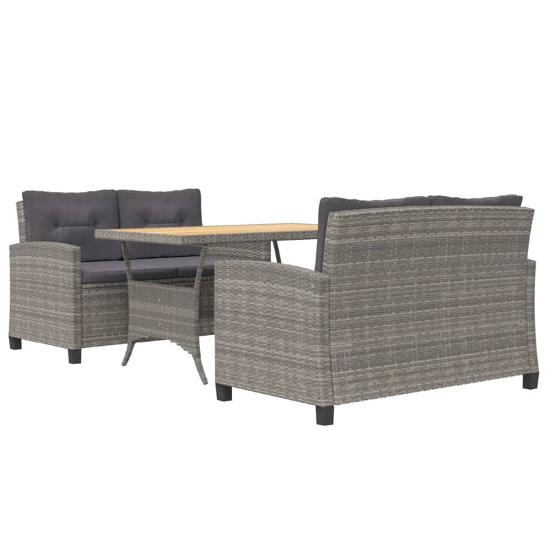 Ashmoore 4 - Person Solid Wood Patio Dining Set Rectangular Table with Cushions Included