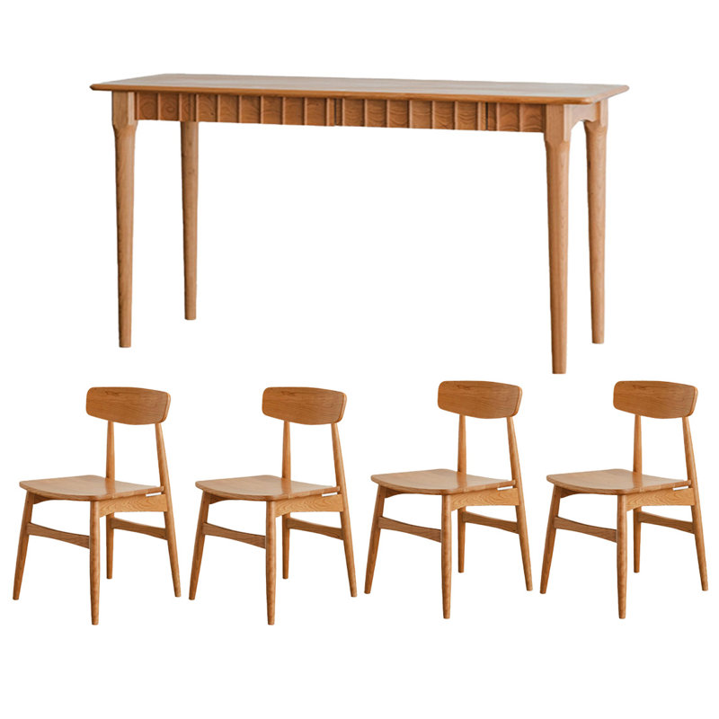 Solid wood refined multi-functional table set, 29.52"H x 55.11"L x 31.49"W