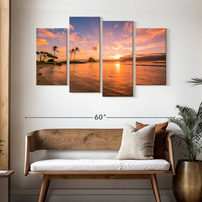 Coucher de soleil tropical Gillard Hawaii, H 32 po x l 52 po