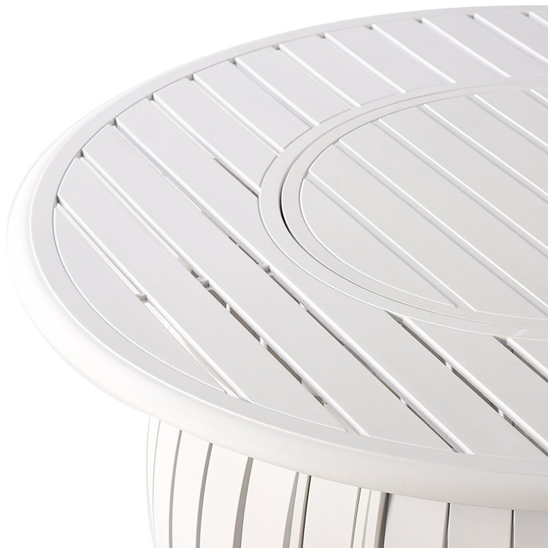 Table foyer au propane en aluminium Ceinture, Blanc