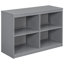 Lit mezzanine avec bureau et tiroir pour une utilisation pratique dans la chambre à coucher - Tablettes latérales grises simples, gris, fabriquées en bois de pin massif-1039452371