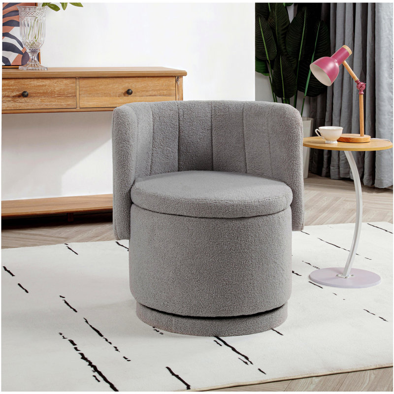 Canapé pivotant à 360 degrés avec espace de rangement, adapté aux chambres et aux salons (gris)