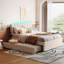 Lit plateforme tapissier Teddy