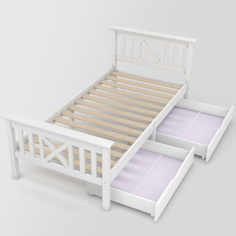 Botolphus Single (3') Storage Bed, White