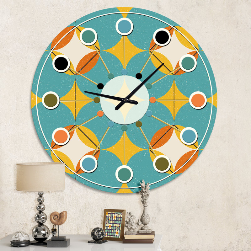 Horloge murale Diamond Retro IV - Mid-Century, Moyenne