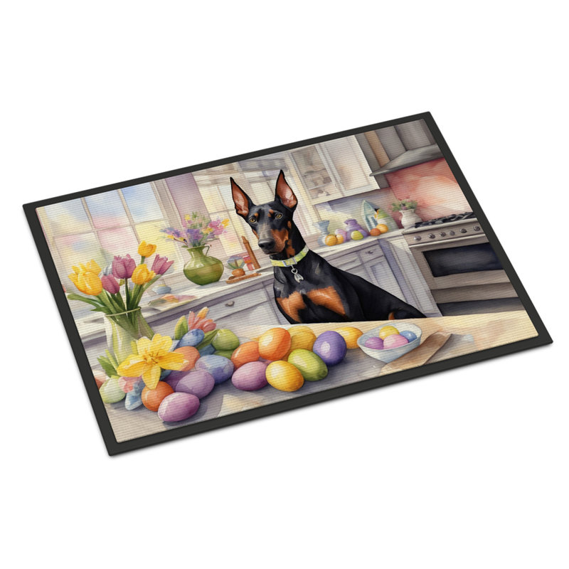 Paillasson Doberman Pinscher Decorating, L 18 po x L 27 po