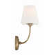 Gable 2 Light Glass Steel Dimmable Armed Sconce