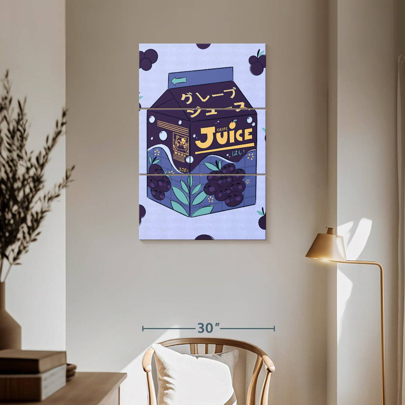 Yarlin Grape Juice Box, 57" H x 36" W