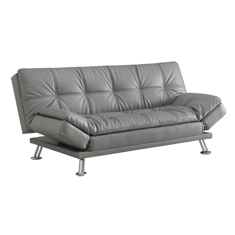 Allizzon Twin 73'' Upholstered Convertible Sofa, Gray