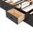 Platform Bed For Bedroom, Brown Finish Solid Wood Queen Size With Multi-Functional Storage