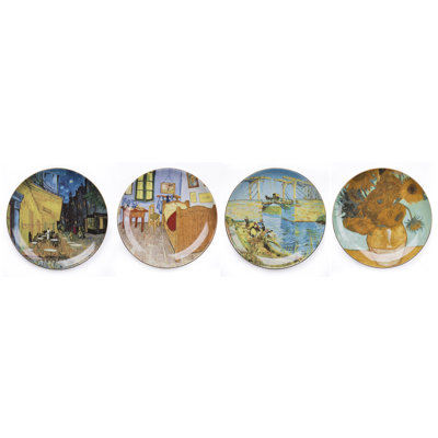 4 pc Vincent Van Gogh Plate set