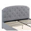 Mobilier de chambre à coucher avec cadre de lit capitonné en tissu et toile de jute gris anthracite-113432786-113432784